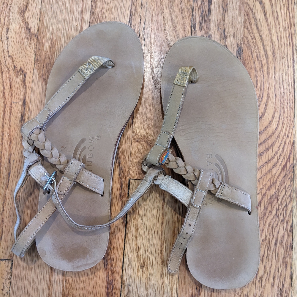 Rainbow Women's Braided Buckle S Sandals, Size 8